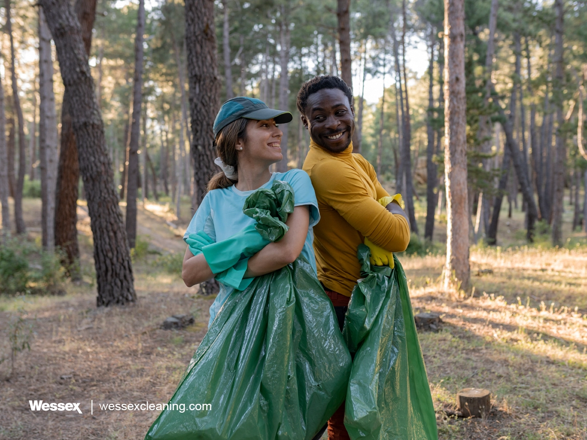 Biodegradable waste bags for eco-friendly cleaning, reducing plastic waste and supporting sustainable practices.