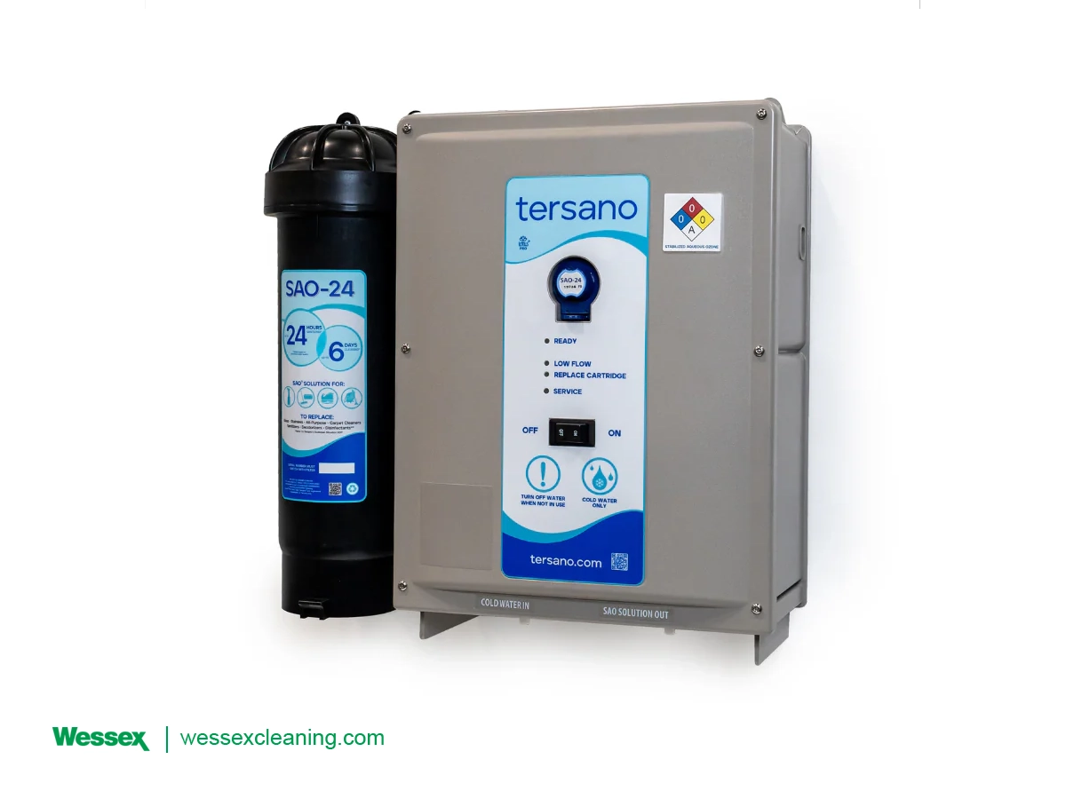 SAO (Stabilised Aqueous Ozone) Product - Tersano Lotus Pro SAO Dispenser for eco-friendly cleaning.