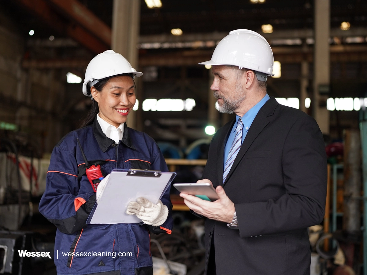 business owner reviewing HSE audit checklist for compliance