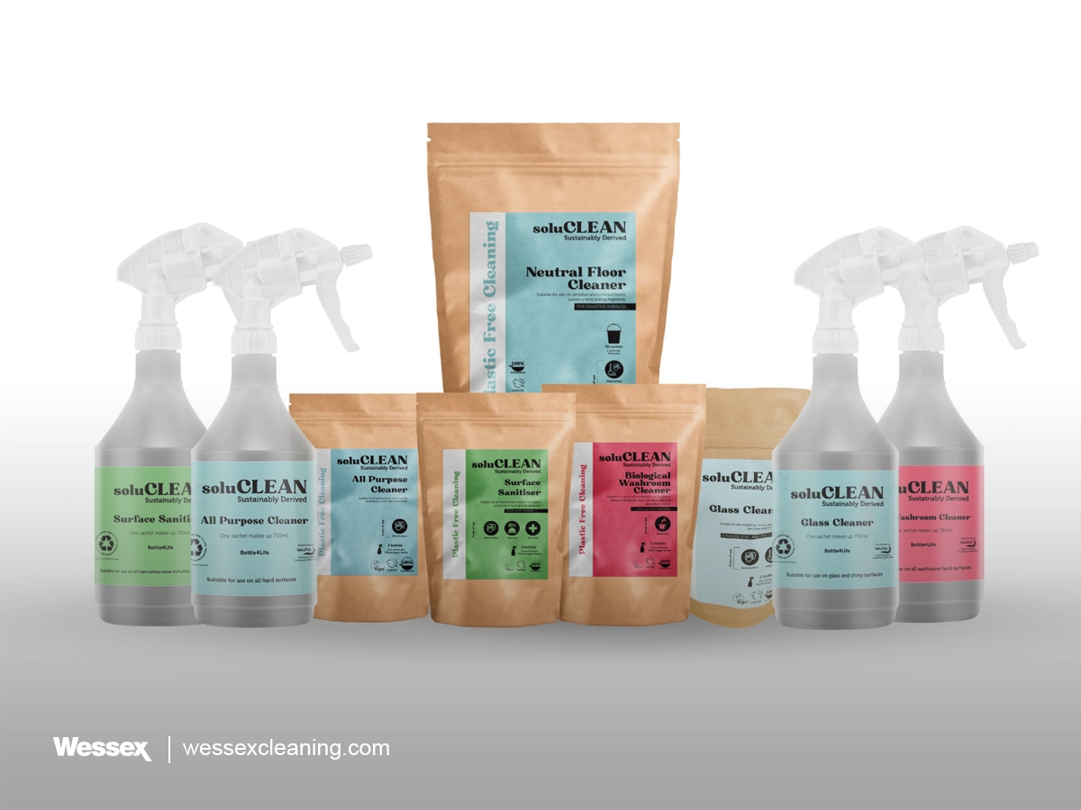 soluCLEAN Sachets with Spray Bottles