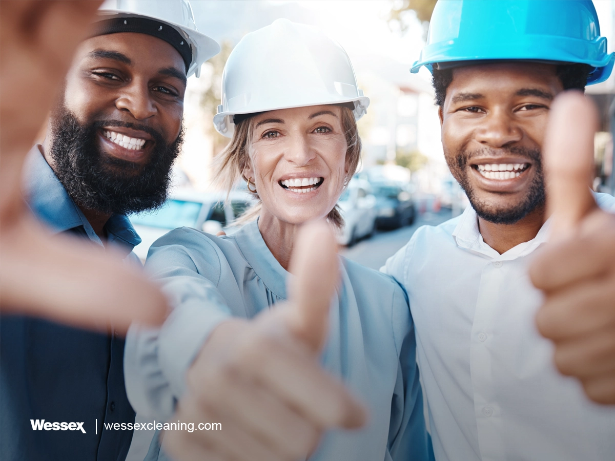 Successful Engineer or Architect in Safety Gear